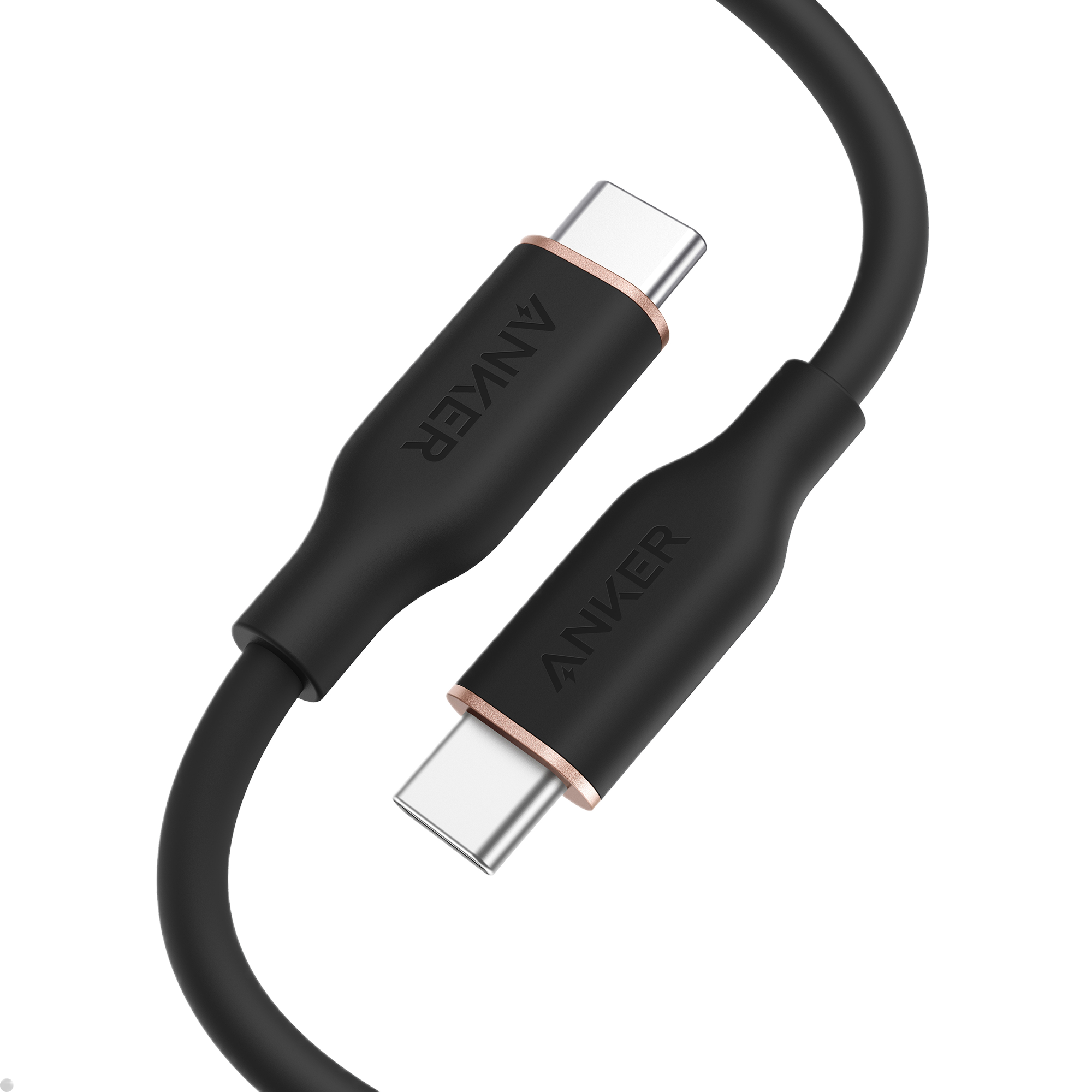 Anker 643 USB-C to USB-C Cable (Flow, Silicone) D5 3ft / 240W / Midnight Black
