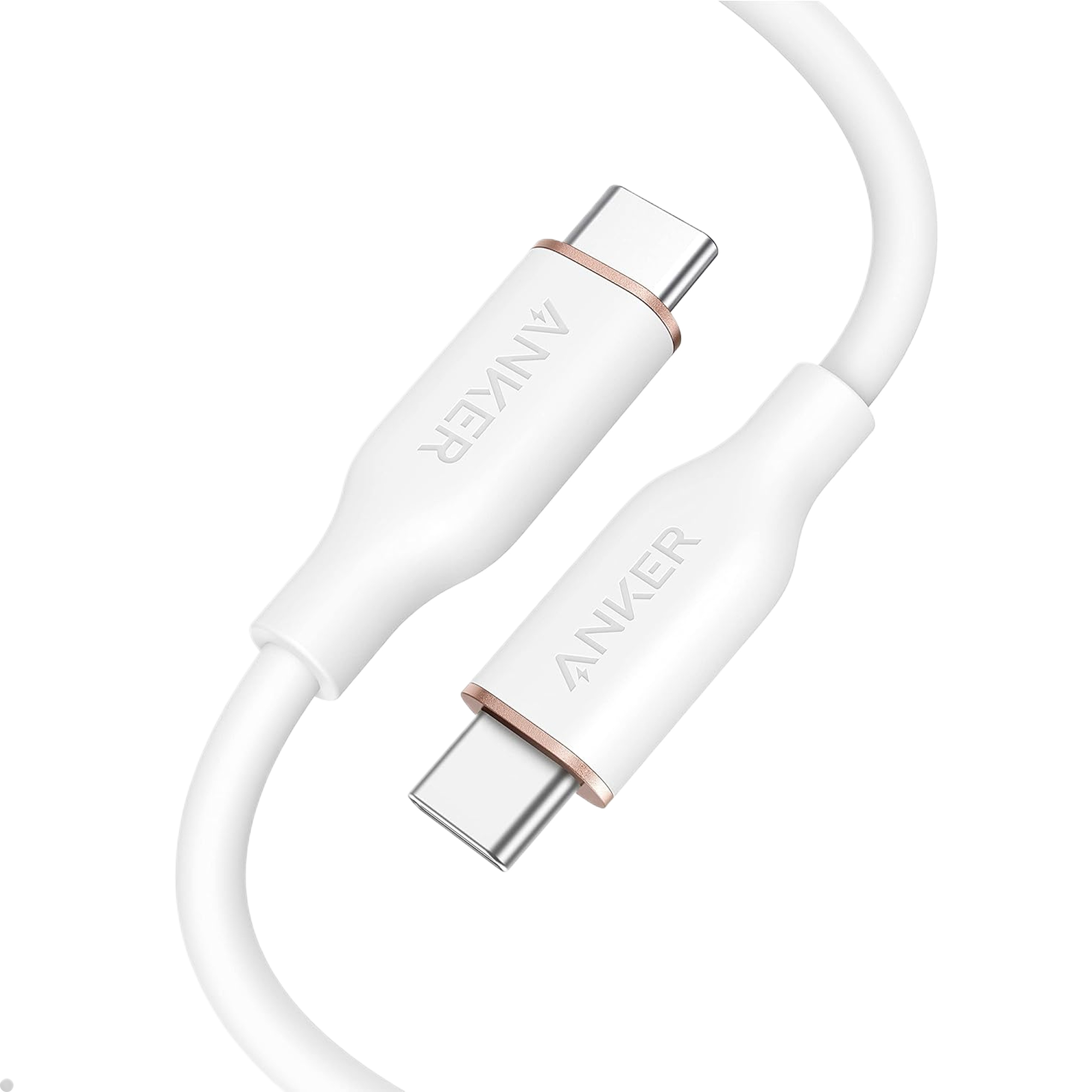 Anker 643 USB-C to USB-C Cable (Flow, Silicone) D5 3ft / 240W / Cloud White