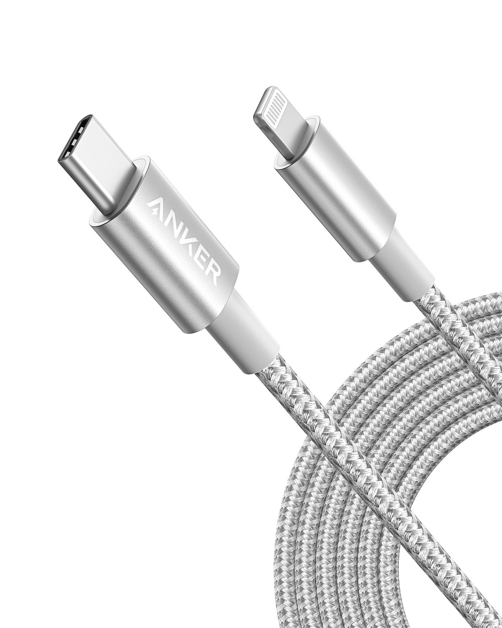 Anker 331 USB-C to Lightning Cable W4 Silver / 10ft