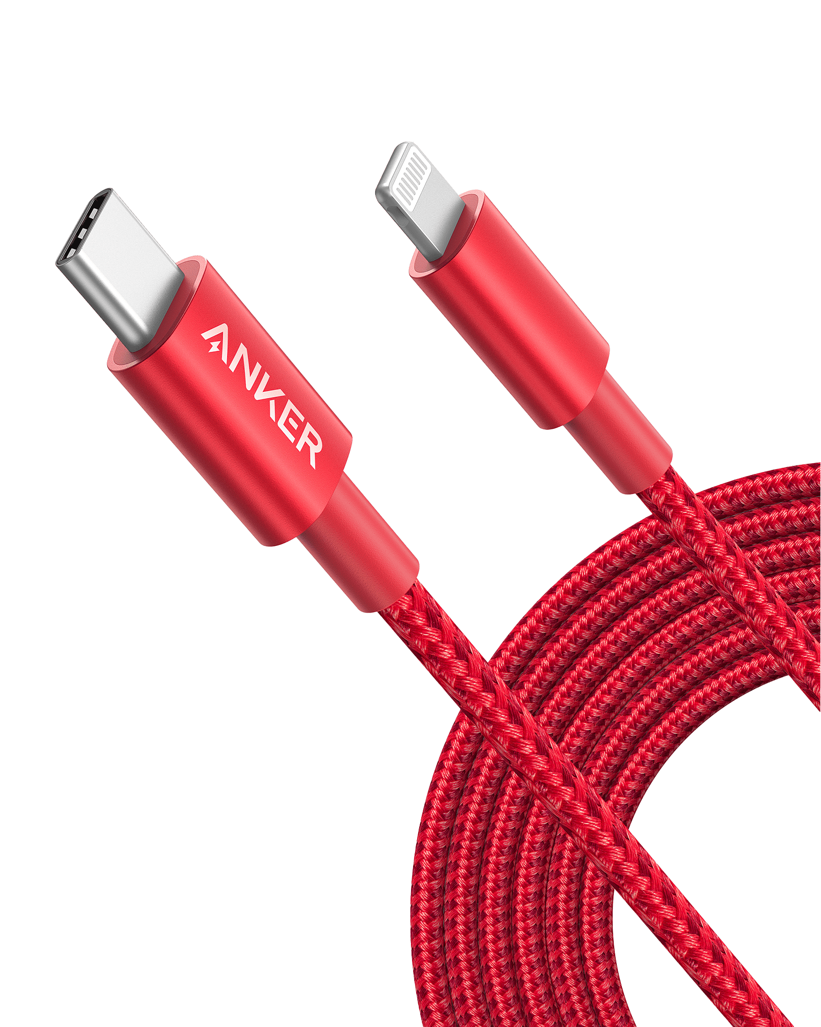 Anker 331 USB-C to Lightning Cable W4 Red / 10ft