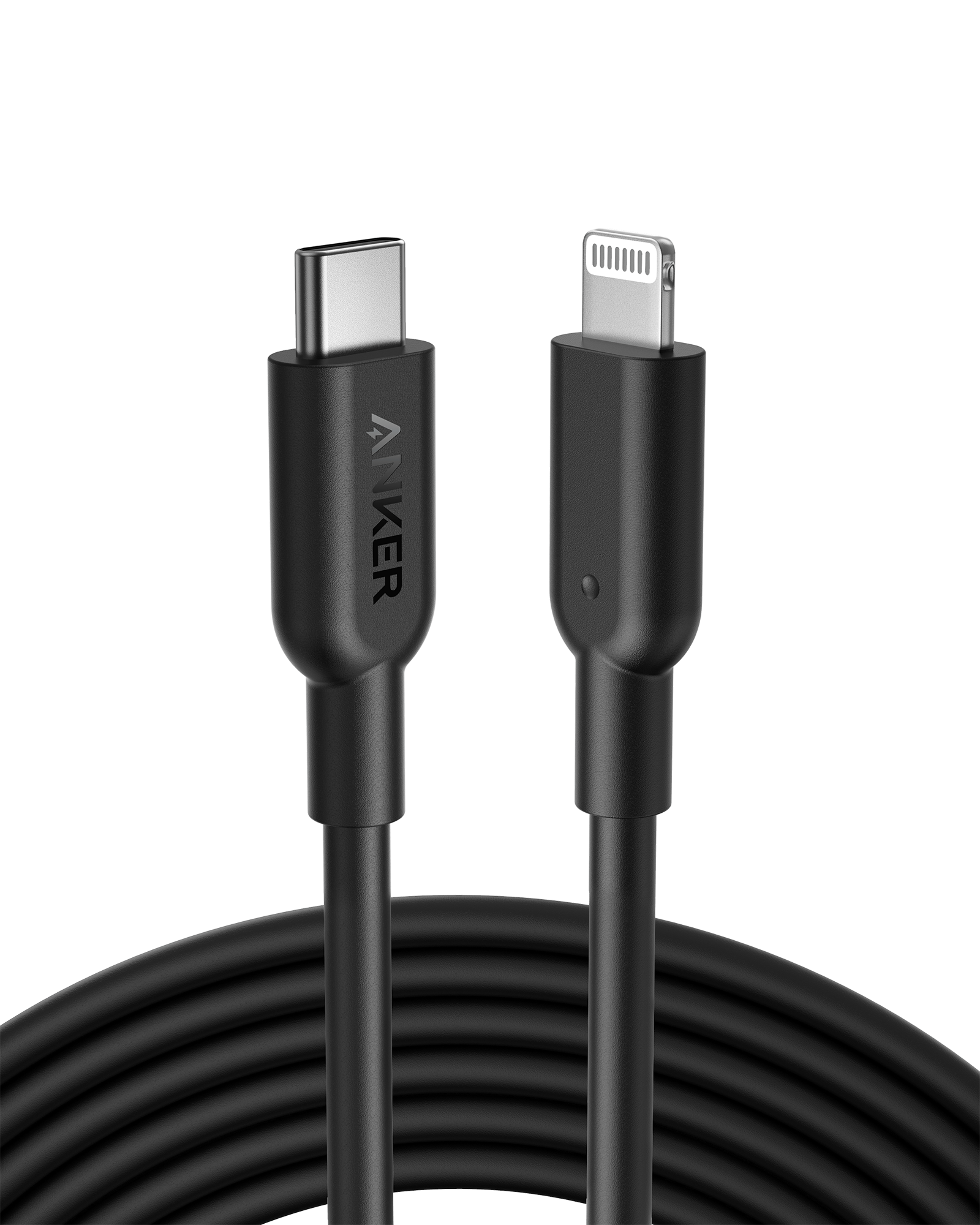 Anker 321 USB-C to Lightning Cable (3 ft / 6 ft / 10 ft) H7 Black / 10ft