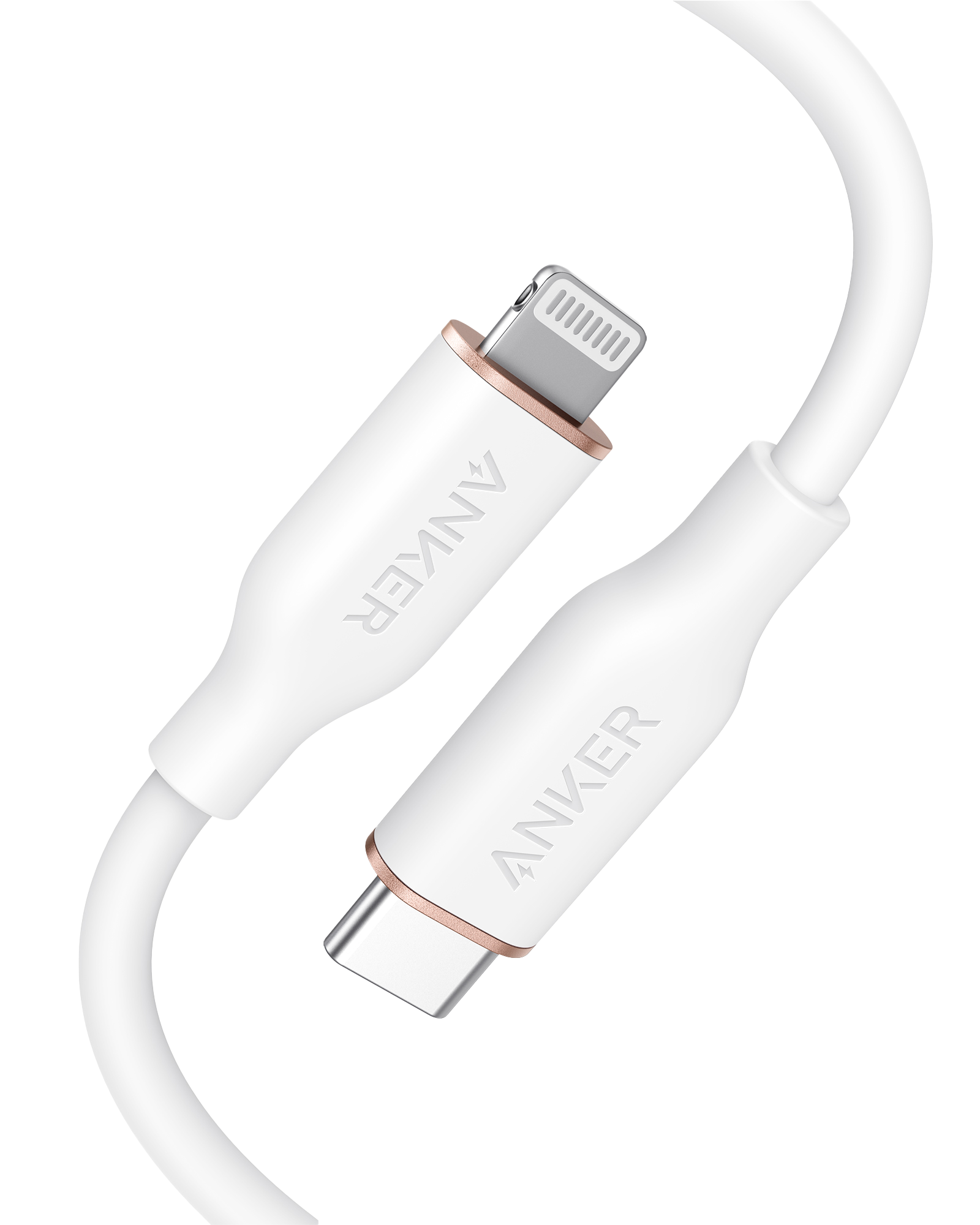 Anker white USB-C to Lightning cable with Keyword