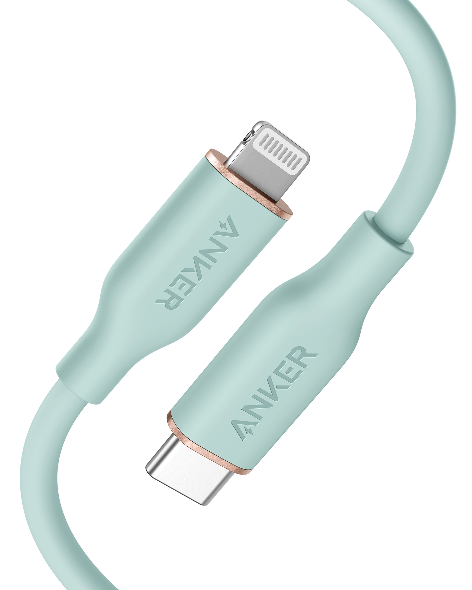 Anker 641 USB-C to Lightning Cable (Flow, 3 ft Silicone) A3 3ft / Mint Green
