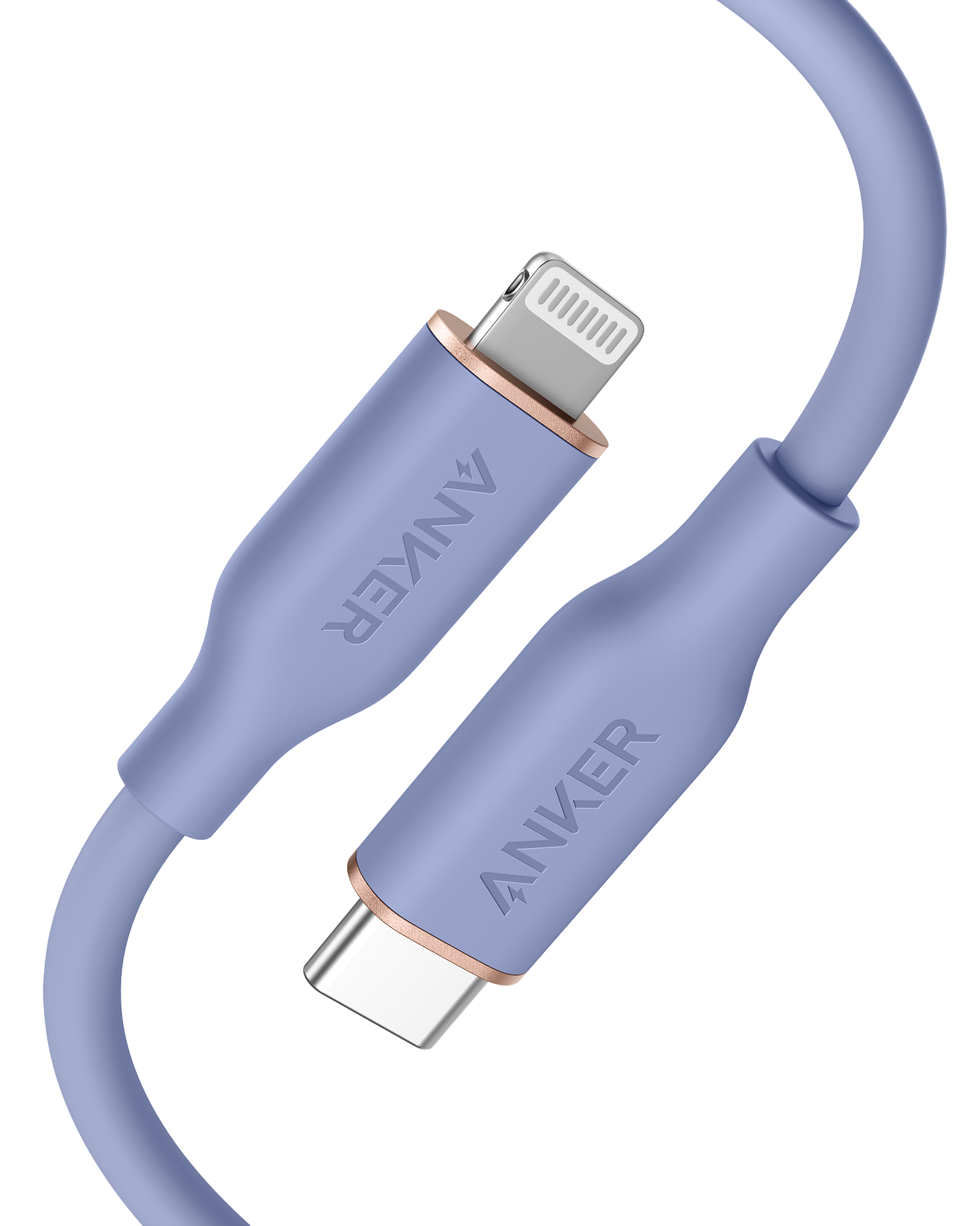 Anker 641 USB-C to Lightning Cable (Flow, Silicone) A2 3ft / Lavender Grey