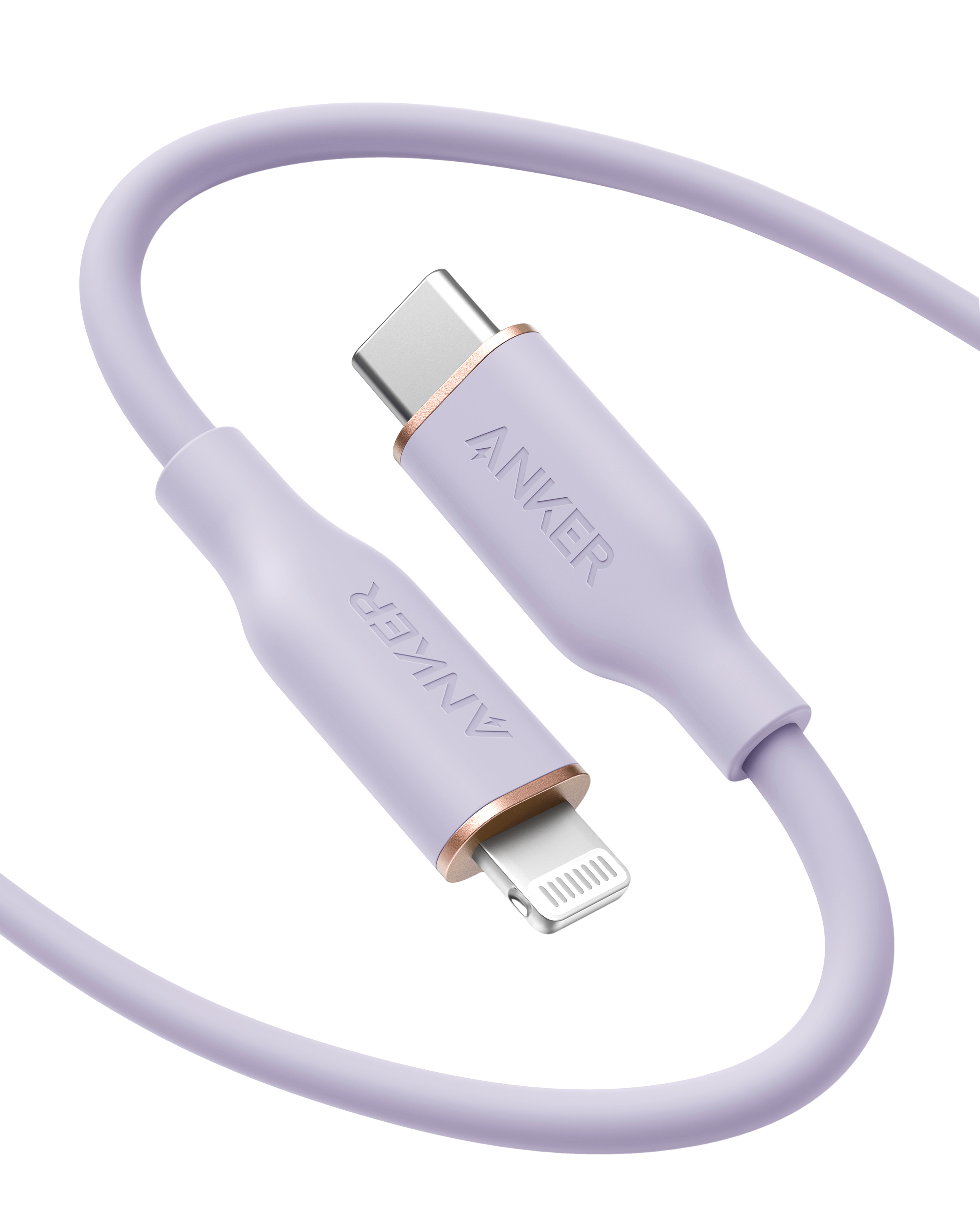 Anker 641 USB-C to Lightning Cable (Flow, Silicone) A2 6ft / Lilac Purple