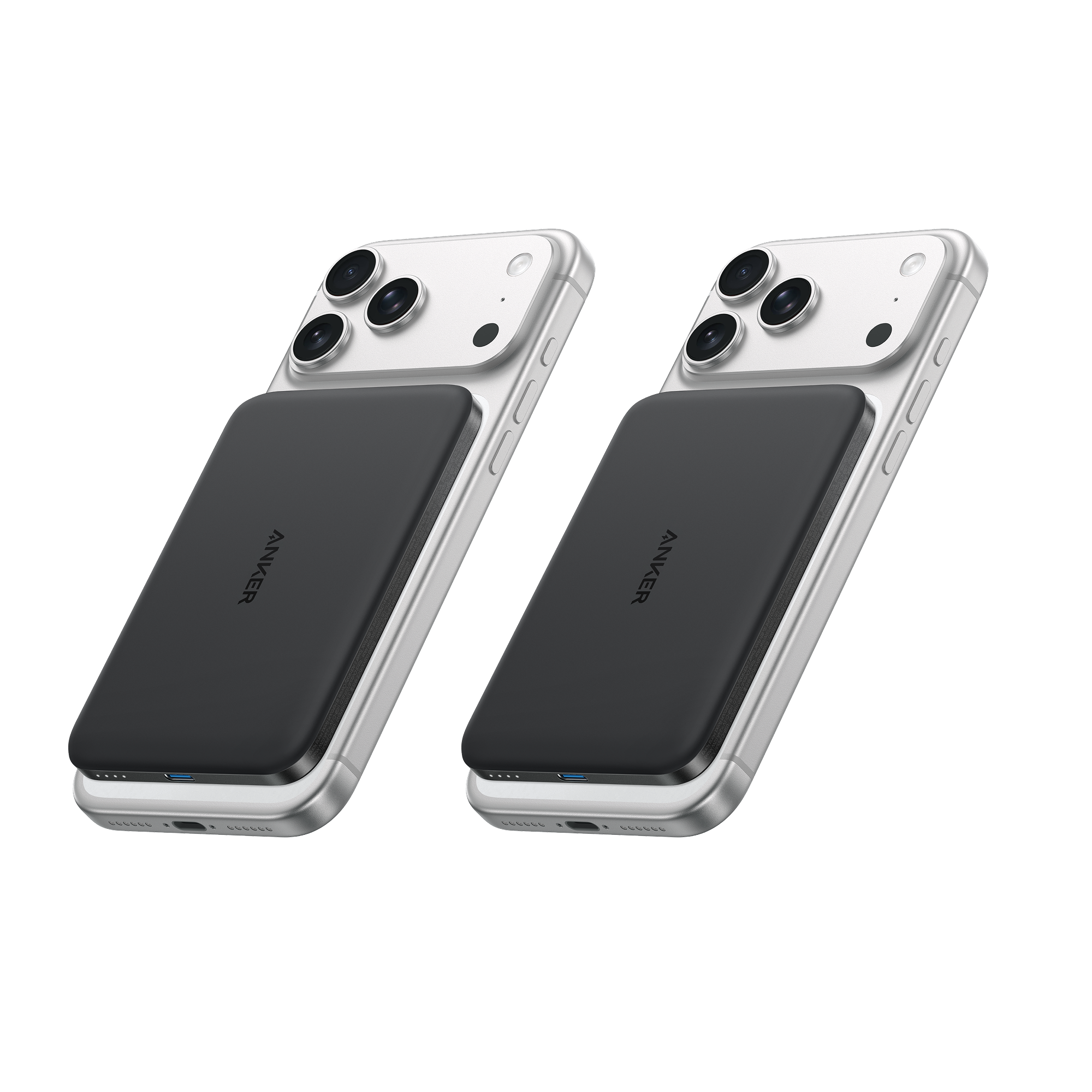 Anker Nano Power Bank (5K, MagGo, Slim, 2-Pack)