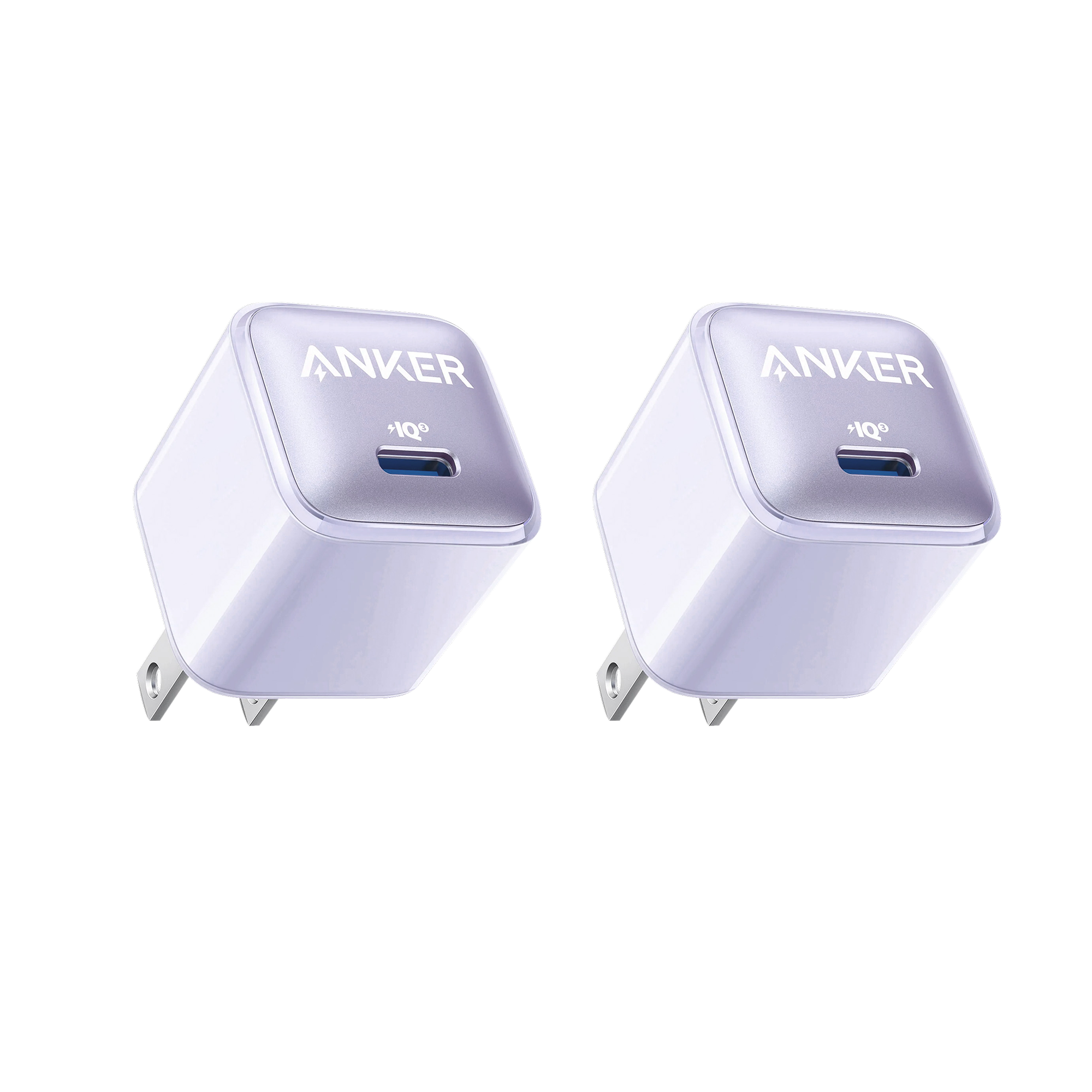 Anker Nano Pro Charger (20W) 2-Pack Y6 Cool Lavender