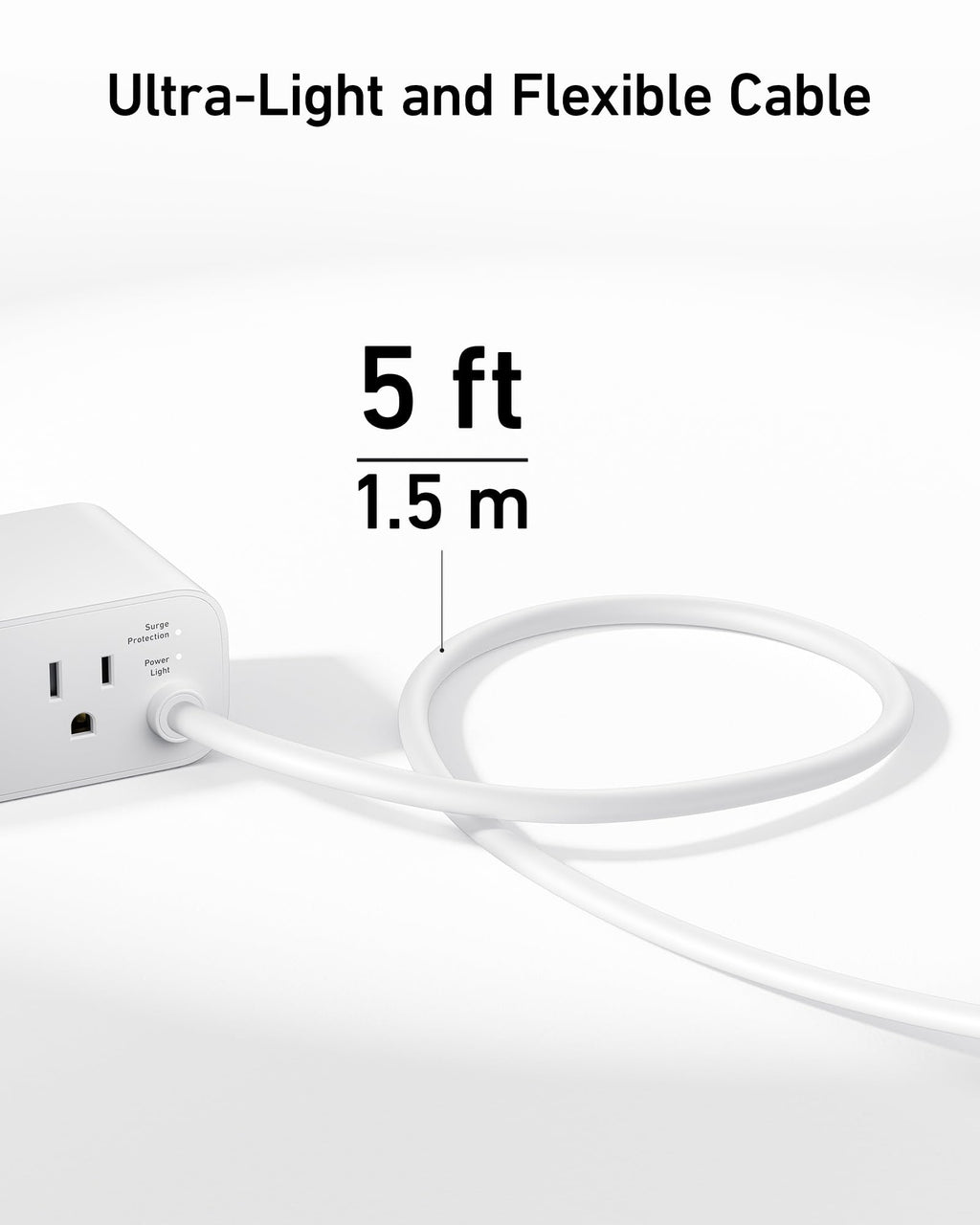 Anker with ultra-light flexible 5ft cable